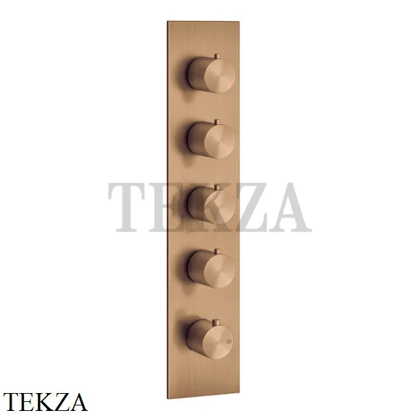 Gessi 316 WELLNESS Термостат 4 выхода на планке, внешняя часть 54518-726, Warm Bronze Br.