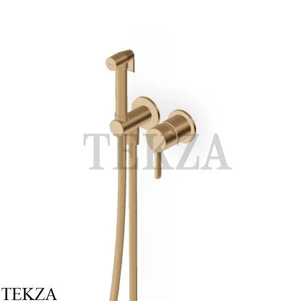 Zucchetti Isy22 Гигиенический душ с отдельным смесителем ZIS417.P31, brushed british gold PVD
