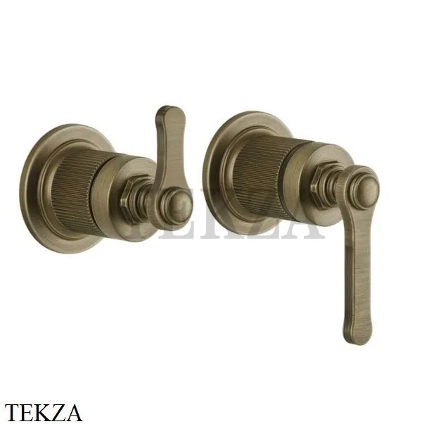 Gessi VENTI20 Смеситель для душа, 2 потока, вешняя часть 65038-713, Antique Brass