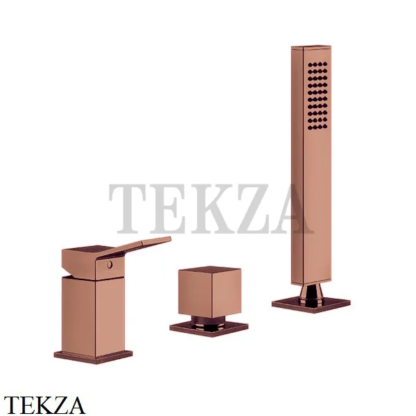 Gessi RETTANGOLO K Смеситель для ванны, без излива 53043-708, Copper Brushed