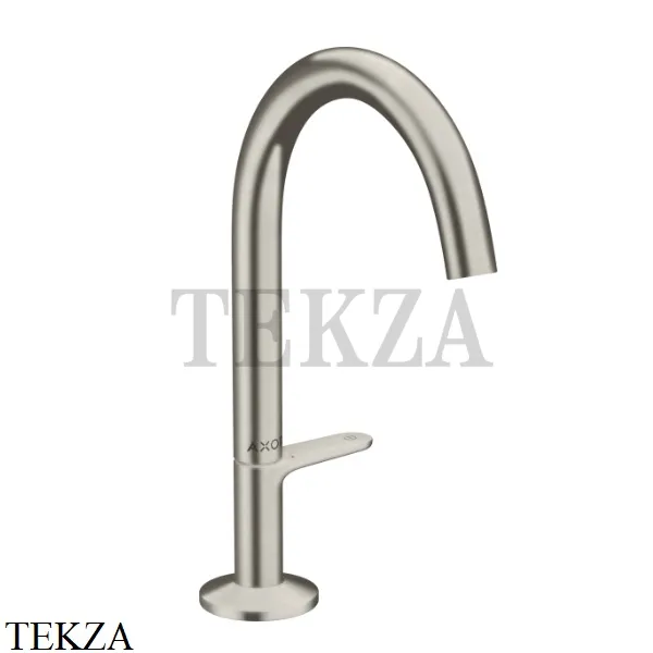 Axor ONE Смеситель для раковины Select 170, гарнитур Push‑Open 48020800, нержавеющая сталь