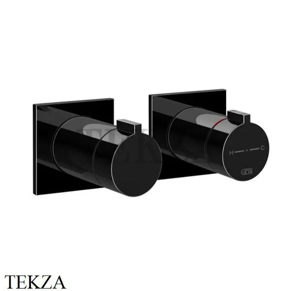 Gessi Inverso RIGATO термостат для душа, 1 поток, внешняя часть 73032-706, Black Metal PVD