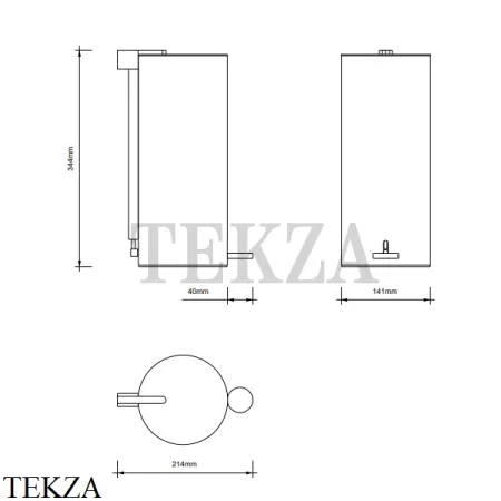 Decor Walther Bin 3 Ведро для мусора, подвесное 0612750, белый матовый