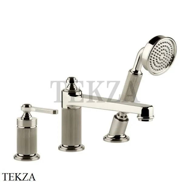 Gessi VENTI20 Смеситель на борт ванны, с гарнитуром 65037-720, Nickel PVD