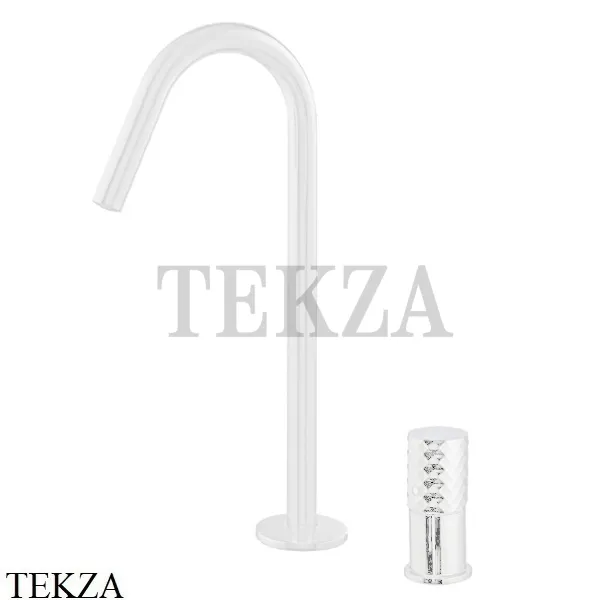 FIMA Carlo Frattini Spillo TECH X Смеситель для раковины, с донным клапаном F3271TNCXBS, белый матовый