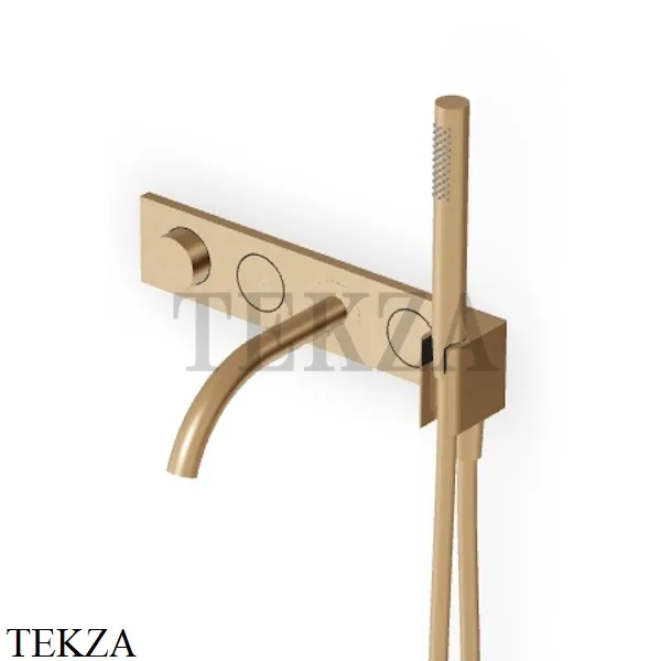 Zucchetti Hoop Термостат для ванны с гарнитуром, внешняя часть ZHO786.P31, brushed british gold PVD