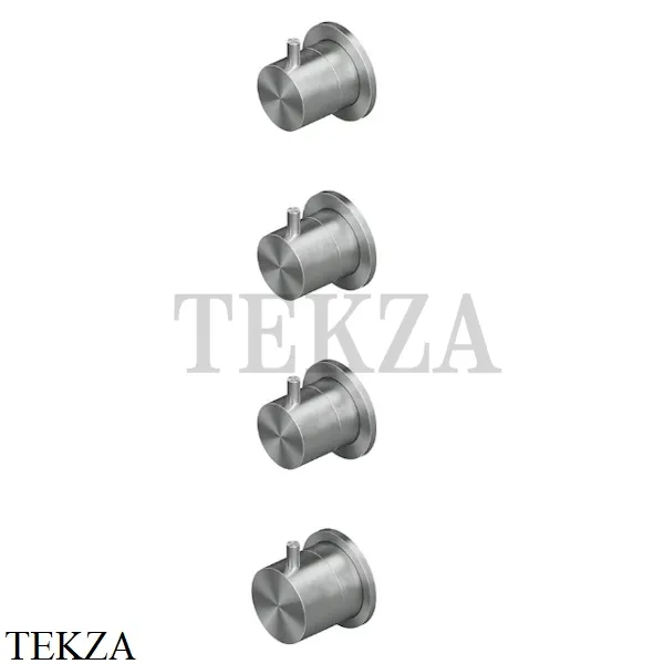 QuadroDesign Source Термостат для душа, 3 потока, внешняя часть, 12 50.00 AS, Brushed Stainless Steel