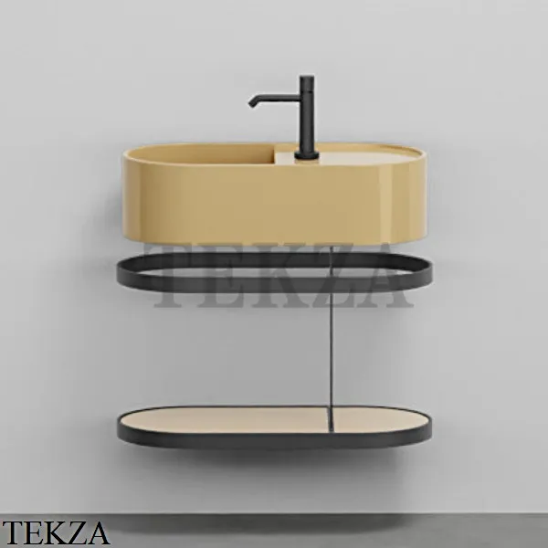 Cielo Les Petites Ovale 60 Консоль с раковиной LPLAO60, керамическая полка, Anemone