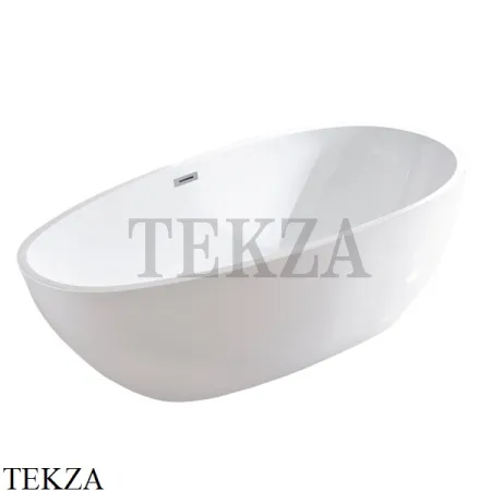 Vincea Ванна акриловая Vincea VBT-422-1800, слив-перелив в комплекте хром, цвет белый глянец