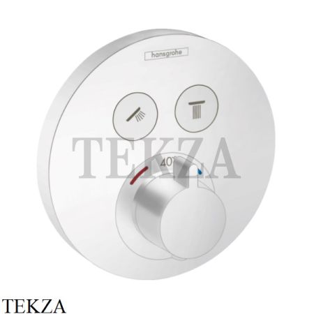 Hansgrohe ShowerSelect S Термостат для душа, 2 выхода, внешняя часть 15743700, матовый белый