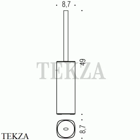 Colombo Trenta Туалетный ершик напольный B3006.NM, черный матовый