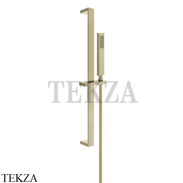 Gessi Rettangolo shower Штанга в комплекте с душевой лейкой, 1 режим 20145-727, Brushed Brass
