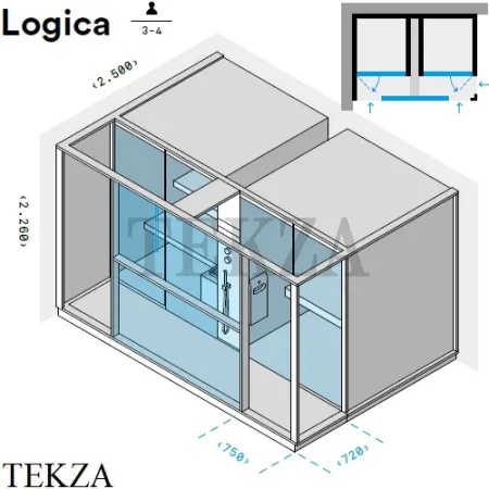 Effegibi LOGICA Комплекс сауна-хаммам-душ в левый угол LO10010006