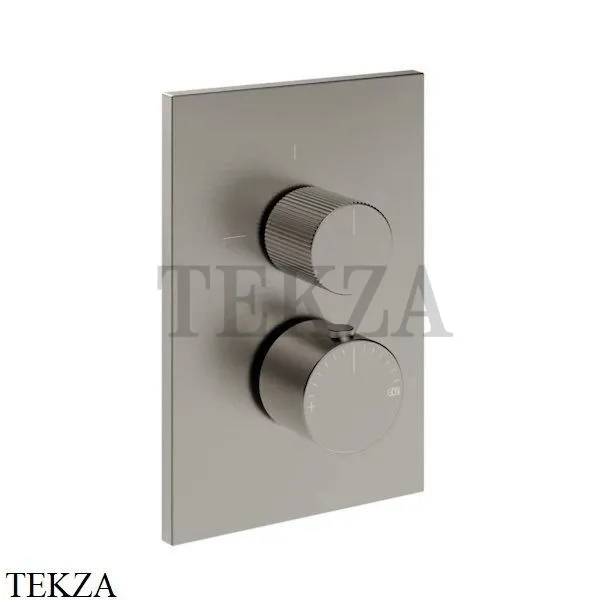 Gessi Habito RIGATO Термостат для душа, 2 потока, внешняя часть 73535-149, Finox Br. Nickel