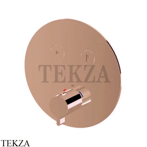 Newform XT Термостат для душа с кнопки Select на 2 потока 70402E.58.061, PVD Copper bronze