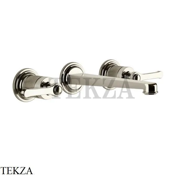 Gessi VENTI20 Смеситель для раковины на 3 отв. средний, внешняя часть 65091-720, Nickel PVD