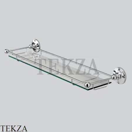 Devon&Devon CAVENDISH Полка стеклянная с галереей WM10CR, хром глянец