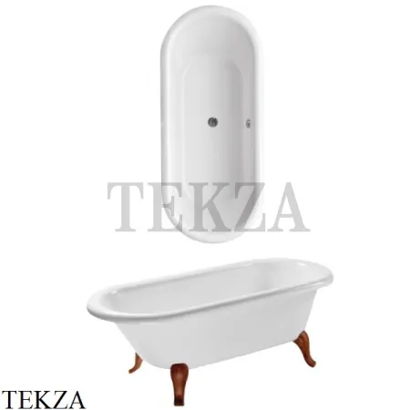 Villeroy & Boch Hommage Ванна отдельностоящая на ножках UBQ180HOM700V-01, Quaryl, белый глянец