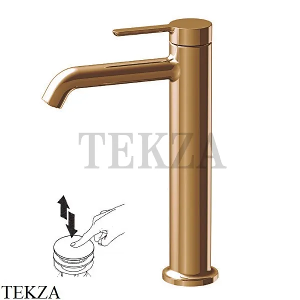 FIMA Carlo Frattini SNAP Смеситель для раковины, с донным клапаном F3111LZS, Brushed Amber Bronze