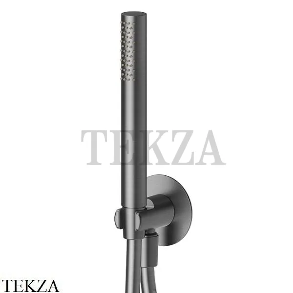 Newform Душевой комплект с ручной лейкой стержневой INOX 69645X.59.064, PVD Brushed gun metal