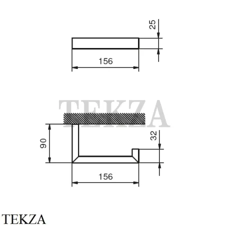 Fantini Linea Держатель туалетной бумаги без крышки 92027745, хром глянец