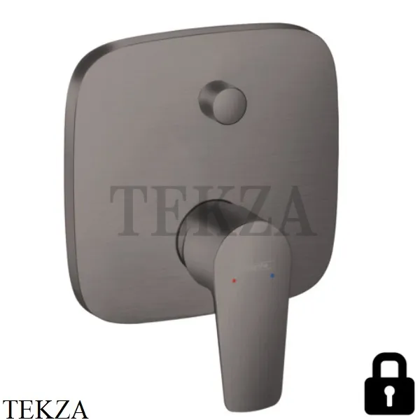 Hansgrohe Talis E Смеситель для душа с защитной комбинацией, внешняя часть 71474340, черный хром brushed