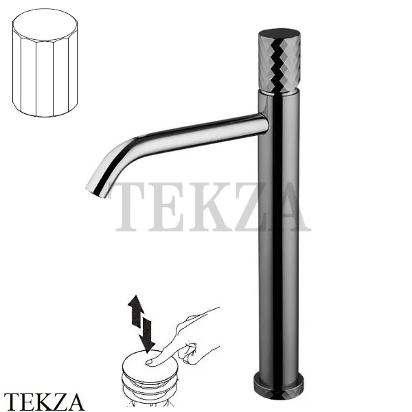 FIMA Carlo Frattini Spillo TECH V Смеситель для раковины, с донным клапаном F3031T/HXSVCN, Black chrome