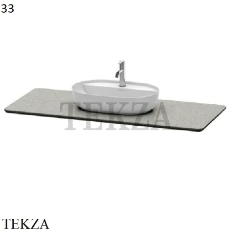 Duravit LUV Столешница-консоль из кварцевого камня, белый матовый структурный