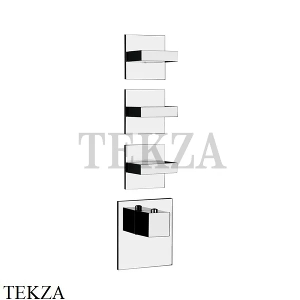 Gessi Rettangolo WELLNESS Термостат 3 выхода, внешняя часть 43216-031, хром глянец