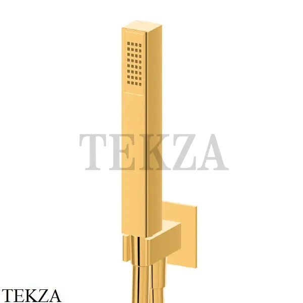 Newform Душевой комплект, ручной душ стержневой, ABS с выводом 822.61.020, PVD Glossy gold