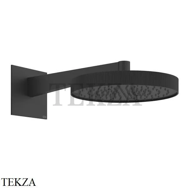 Gessi Inverso RIGATO Верхняя душевая лейка с кронштейном 30 см 63568-299, Matte Black