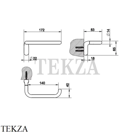 Gessi Goccia Бумагодержатель без крышки 38055-031, хром глянец