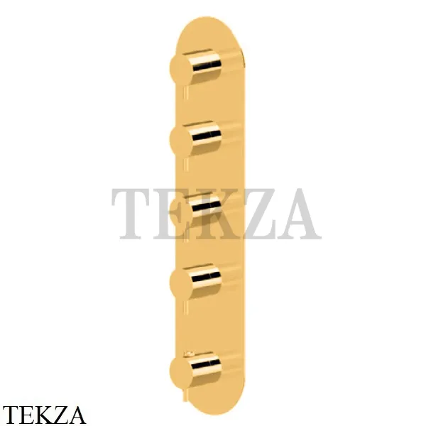 Newform XT Термостат для душа на 4 потока, внешняя часть, 67604E.61.020, PVD Glossy gold
