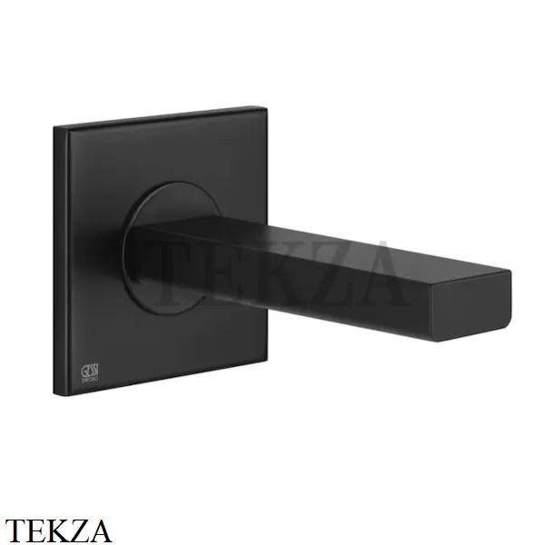 Gessi Emporio Via Manzoni Излив для ванны настенный монтаж 38725-299, черный матовый