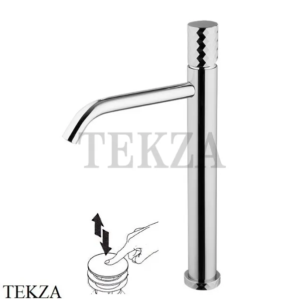 FIMA Carlo Frattini Spillo TECH X Смеситель для раковины, с донным клапаном F3031T/HXSXCR, хром глянец