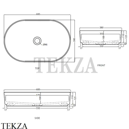 Cielo SHUI Comfort Раковина накладная, овал, без перелива SHCOLAO60 Bia, белый глянец