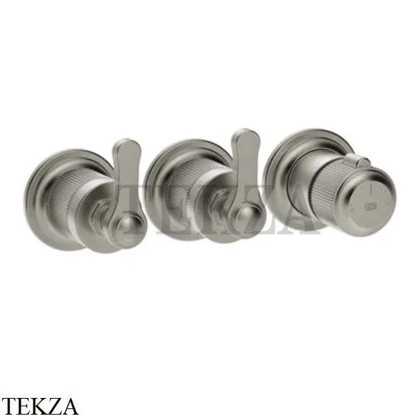 Gessi VENTI20 Термостат для душа, 2 потока, внешняя часть 65334-149, Finox Brushed Nickel