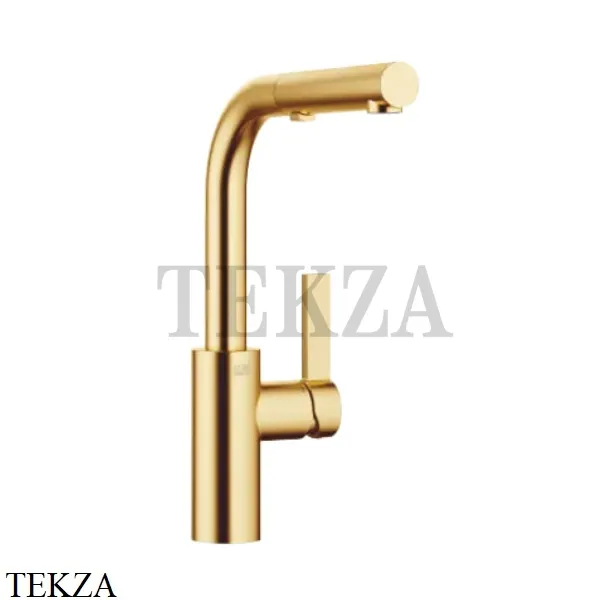 Dornbracht Elio Смеситель для кухни Pull-out с функцией душа 33871790-28, латунь сатин Brushed (23kt Gold)