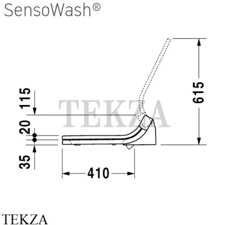 Duravit SensoWash Starck C Сиденье крышка-биде 610300002000300 для унитаза Happy D.2, белый глянец