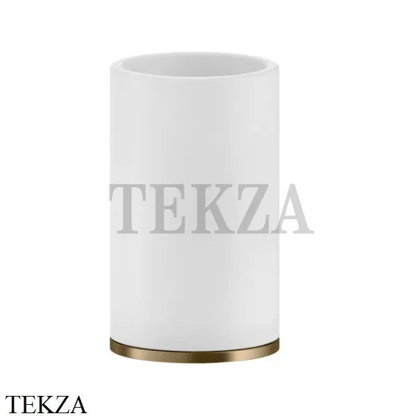 Gessi INCISO accessories Стакан настольный, композит белый 58531-726, Warm Bronze Br.