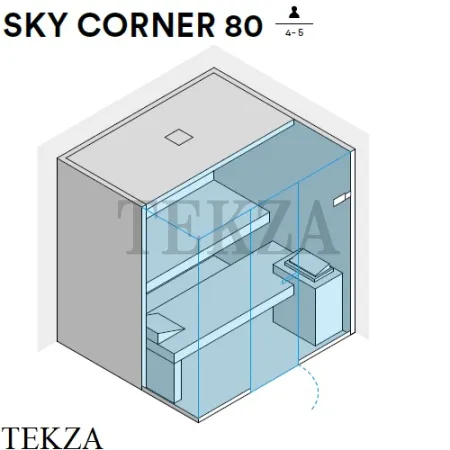 Effegibi SKY CORNER 80 Сауна домашняя финская или BIO SA55410033