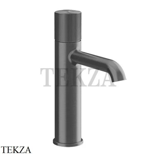 Gessi Habito RIGATO Смеситель для раковины средний, без донного клапана 70506-707, Black Metal Brushed