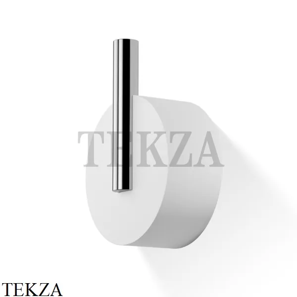Decor Walther Stone White WHK Крючок для халата и полотенец 0972654, белый матовый-хром глянец