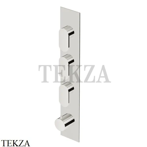 Zucchetti Octo Термостат для душа на 3 потока, внешняя часть ZOC661.C8, nickel глянец
