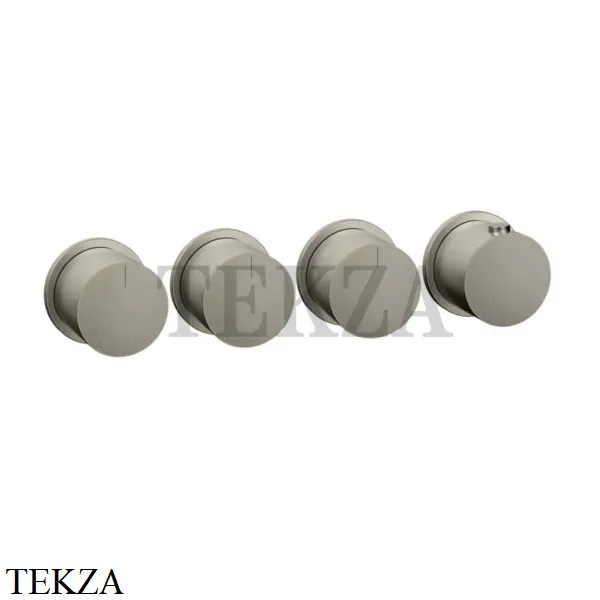Gessi Habito Bath-shower Термостат на 3 потока, внешняя часть 63436-149, Finox Brushed Nickel