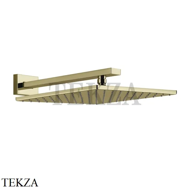 Gessi Rettangolo shower Верхний душ с кронштейном 15185-710, Brass PVD