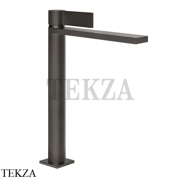 Gessi Inverso RIGATO Смеситель для раковины высокий, с донным клапаном 73553-707, Black Metal Br.