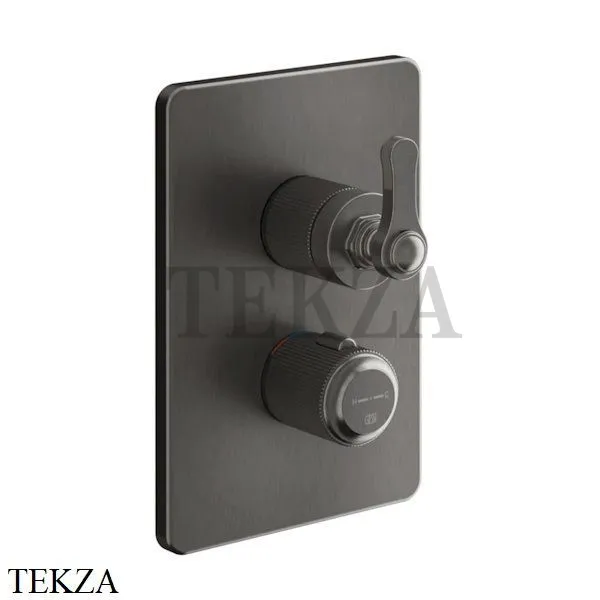Gessi VENTI20 Термостат для душа, 1 поток, внешняя часть 65133-707, Black Metal Brushed