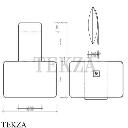 Decor Walther Loft NKH Подушка для ванной с противовесом, нейлон 0952155, белый