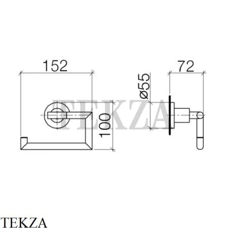 Dornbracht TARA Бумагодержатель без крышки 83500892-06, платина матовая